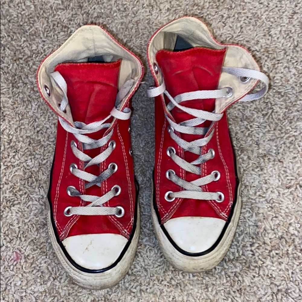 Red High Top Converse